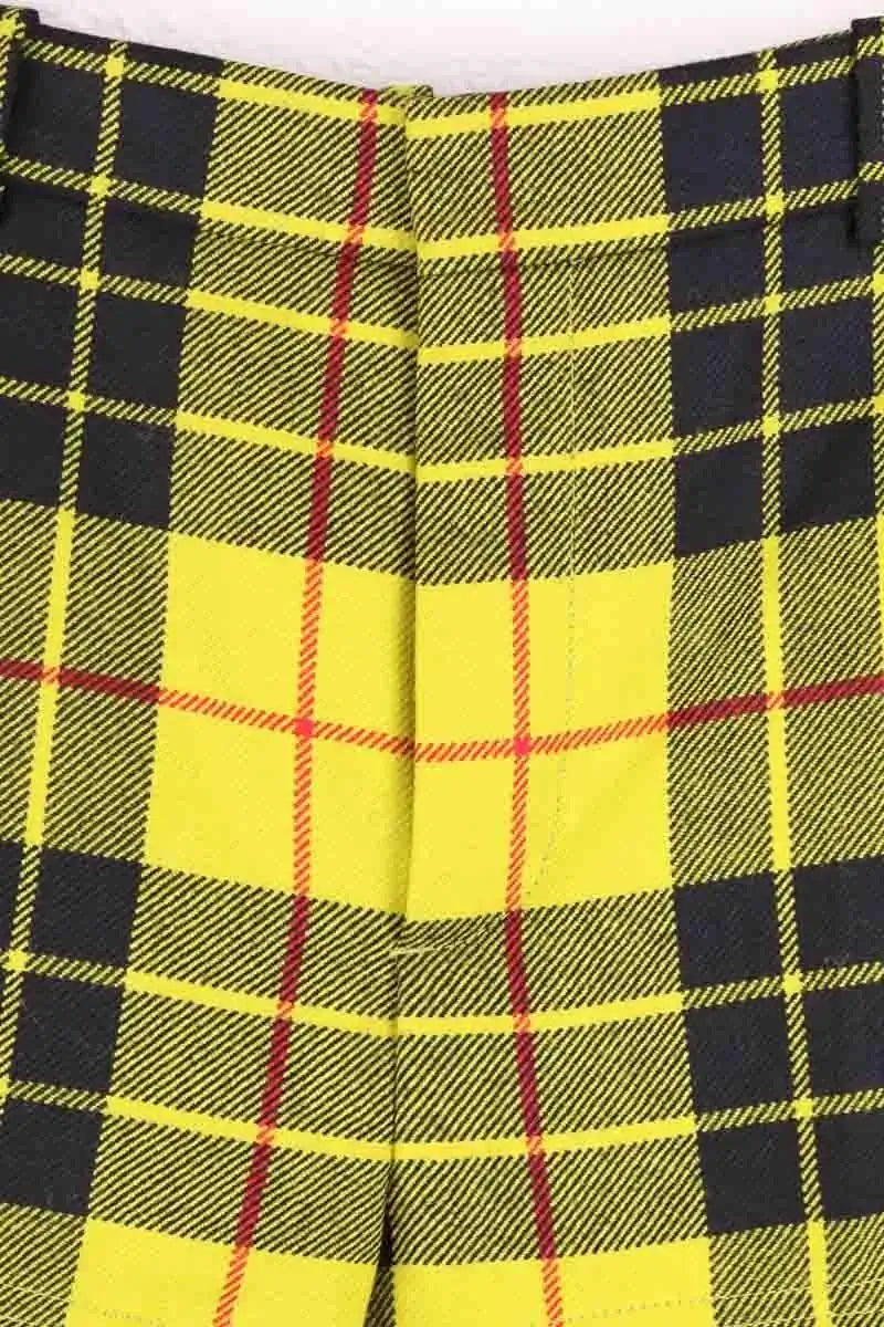 Pantalon droit Balenciaga Jaune en Laine