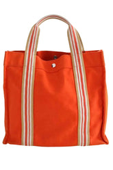 Sac de plage Hermès Toto Orange en Coton - Seconde Main