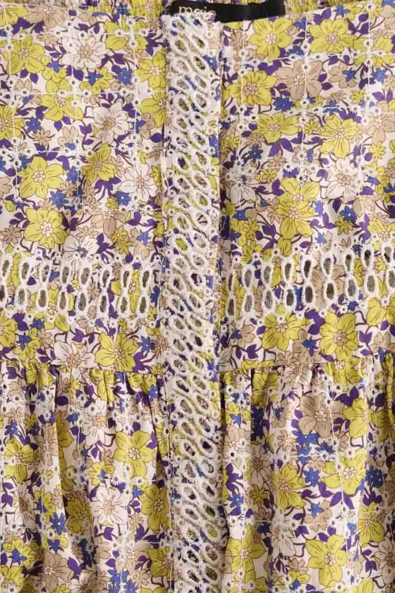 Jupe Maje Jaune en Coton