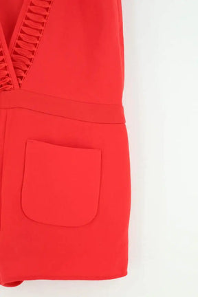 Combishort Ba&Sh Rouge en Synthétique