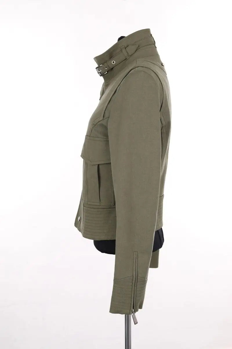 Veste Barbara Bui Kaki en Coton
