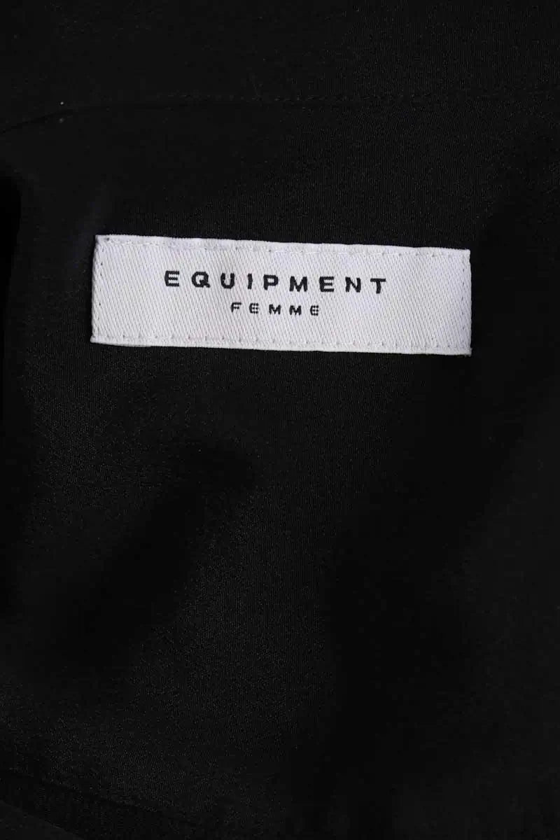 Robe Equipment Noir en Soie