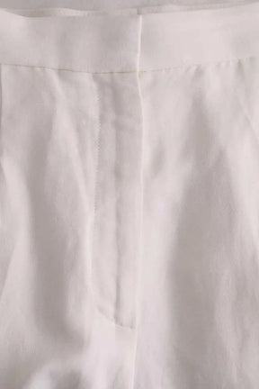 Pantalon droit Sandro Blanc en Viscose