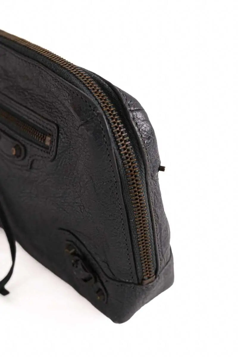 Pochette Balenciaga City Anthracite en Cuir
