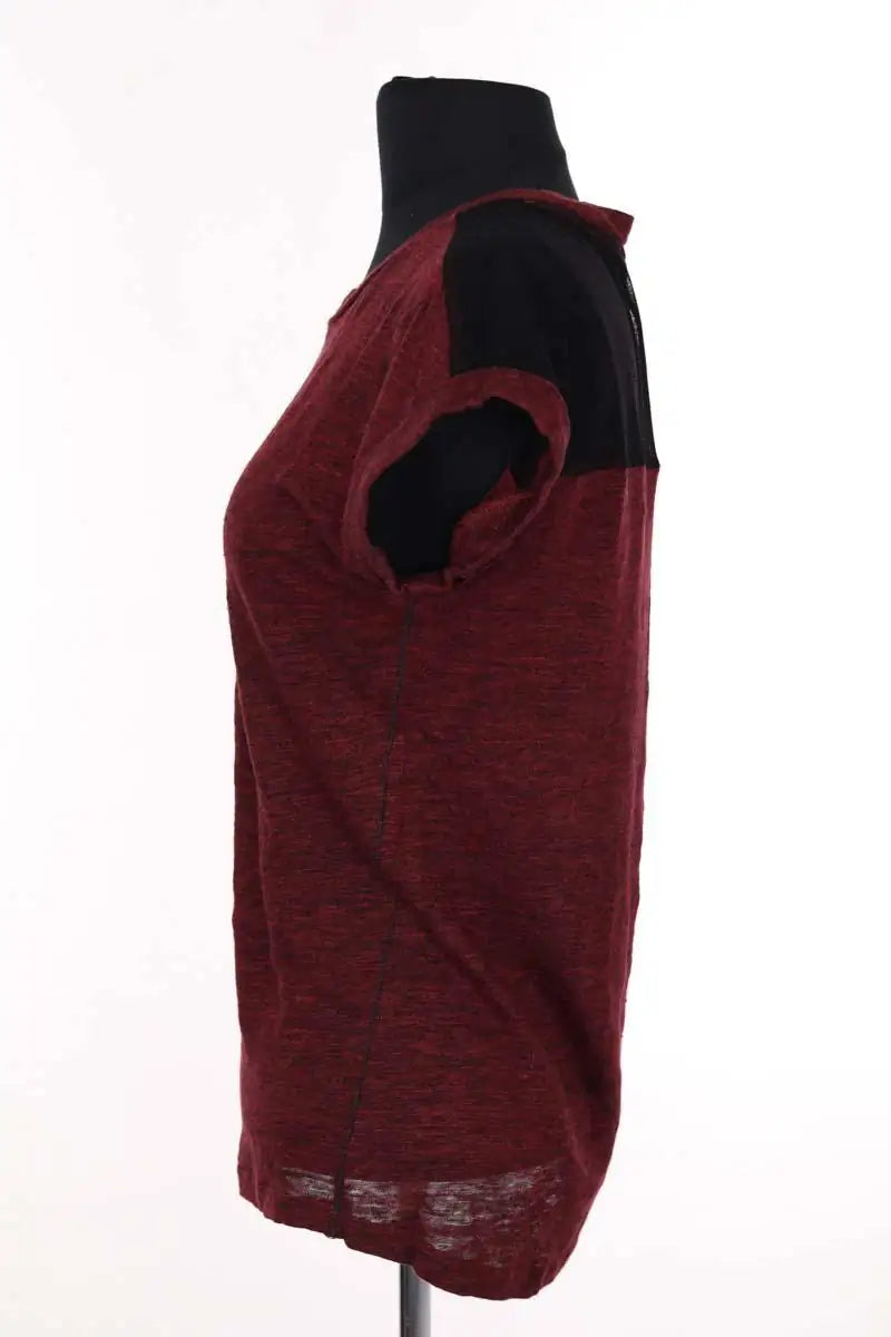 T-shirt Maje Bordeaux en Synthétique
