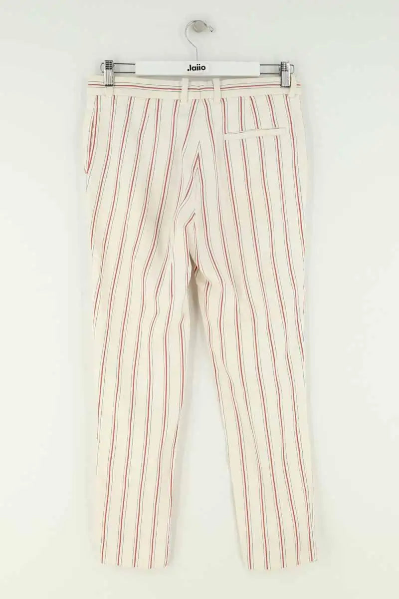 Pantalon droit Sandro Blanc en Coton