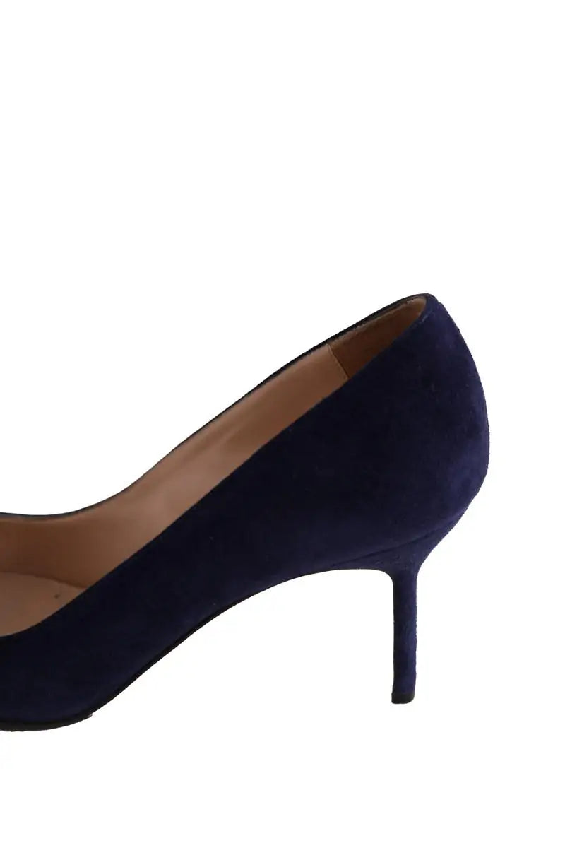 Talons Manolo Blahnik Marine en Daim