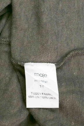 Top sans manche Maje Kaki en Lin
