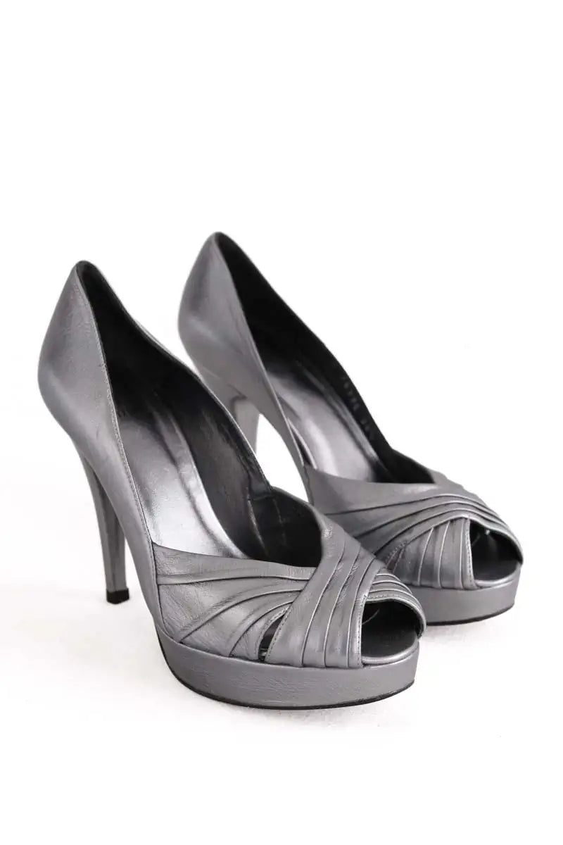 Talons Stuart Weitzman Argent en Cuir