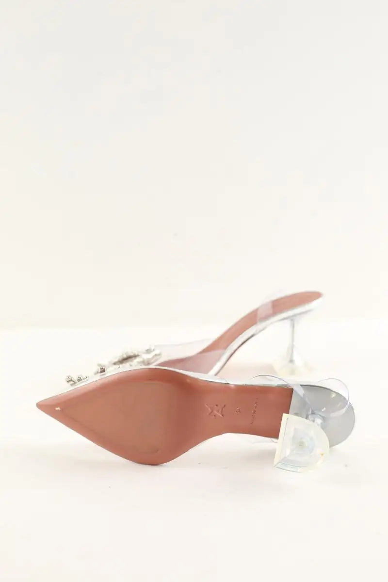 Talons Amina Muaddi Begum Gris