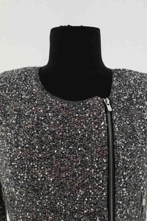 Gilet Maje Argent en Paillettes