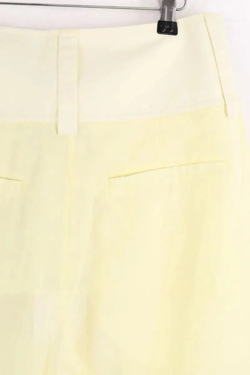 Pantalon large Sportmax Jaune en Coton