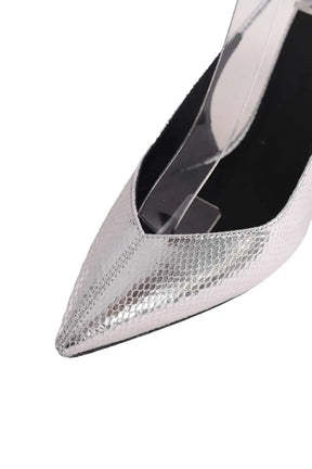 Talons Isabel Marant Exotic Story Argent en Cuir