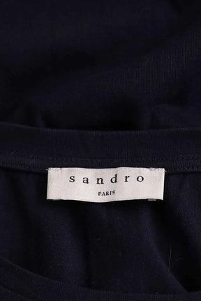 T-shirt Sandro Marine en Coton
