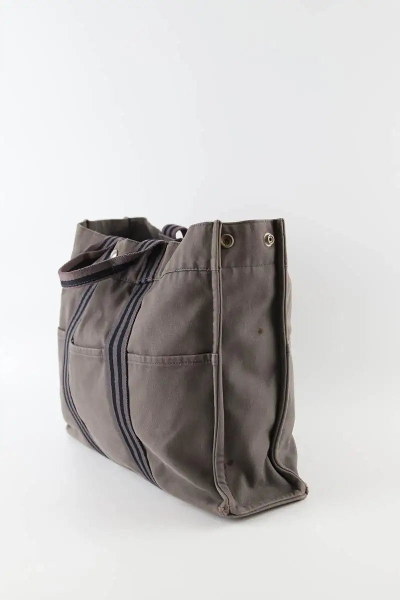 Sac à main Hermès Toto Gris en Coton