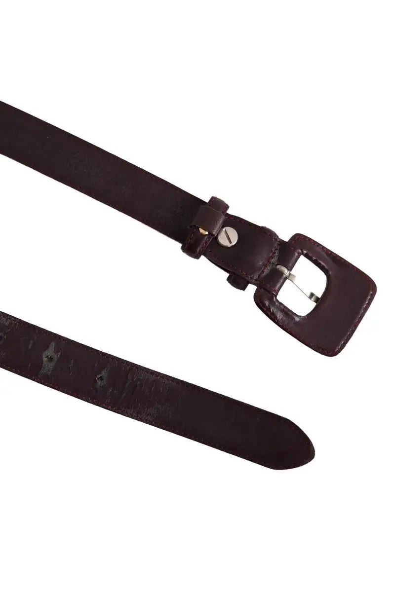 Ceinture en cuir Longchamp Bordeaux en Cuir
