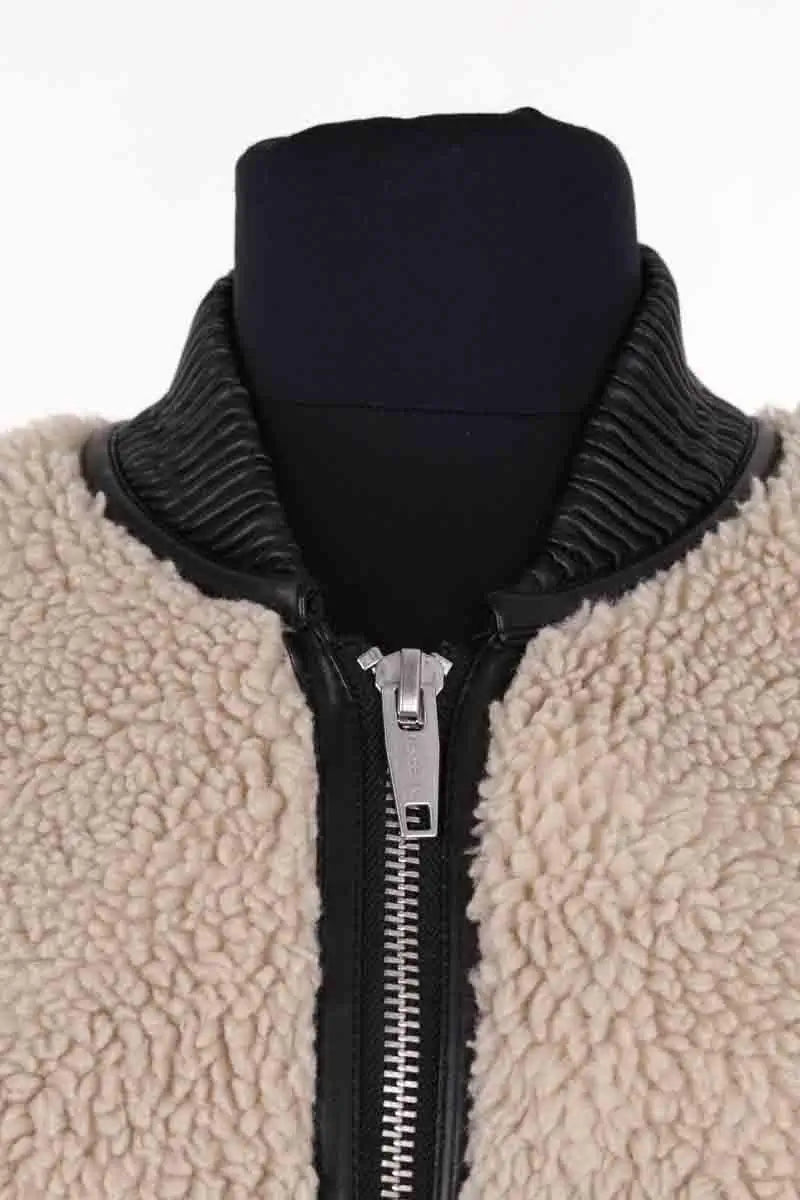 Blouson The Kooples Beige en Synthétique