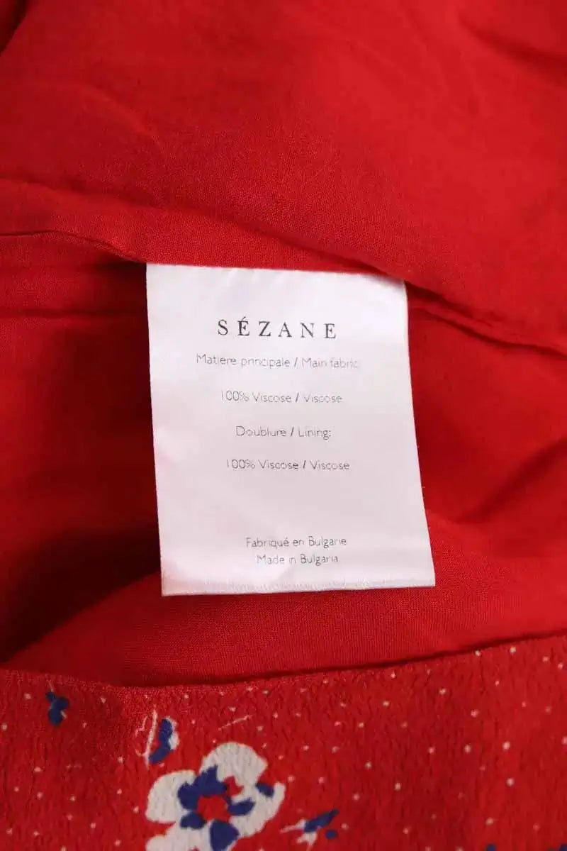 Jupe Sézane Rouge en Viscose