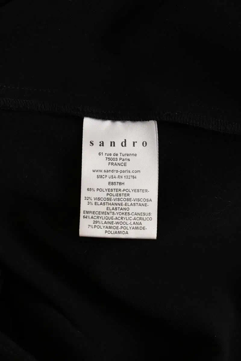 T-shirt Sandro Noir en Polyester