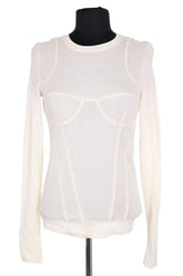 Top Ernest Leoty Beige en Coton, taille S - Seconde Main