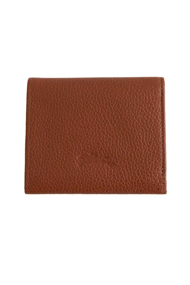 Porte-monnaie Longchamp Camel en Cuir