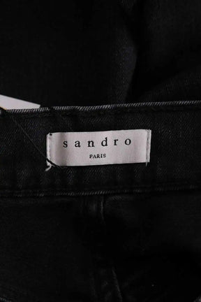 Jean droit Sandro Anthracite en Coton