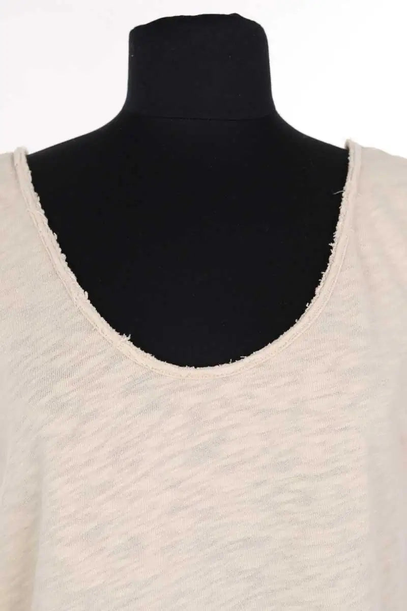 Top sans manche American Vintage Beige en Coton