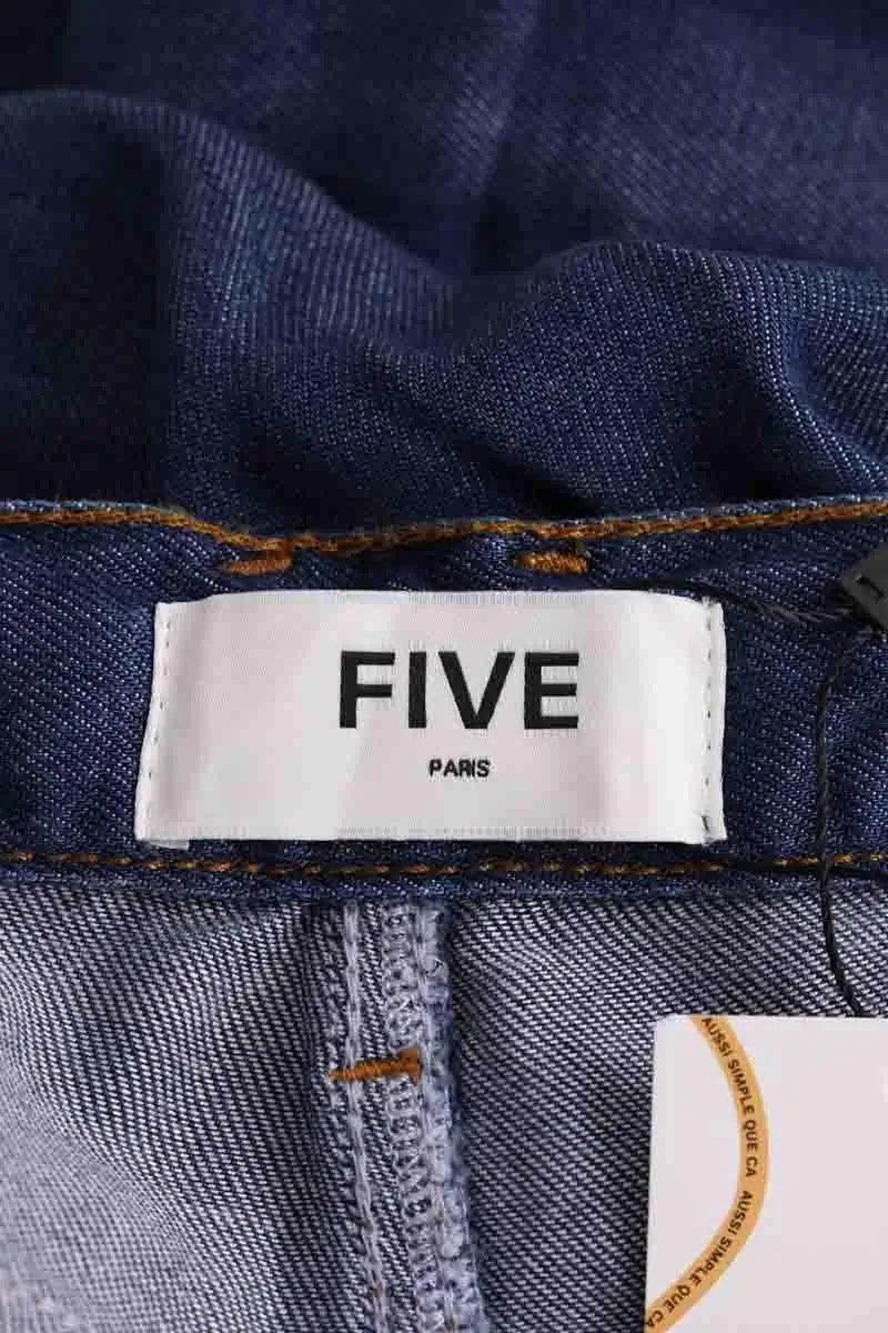 Pantalon FIVE Bleu en Coton