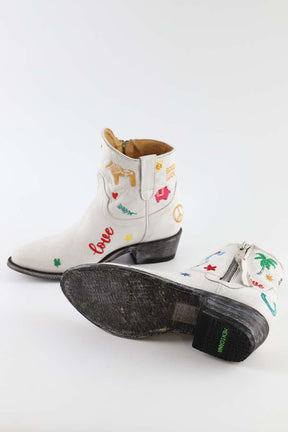 Boots western Mexicana  Blanc