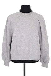 Sweatshirt Des Petits Hauts Gris en Coton, taille XS - Seconde Main