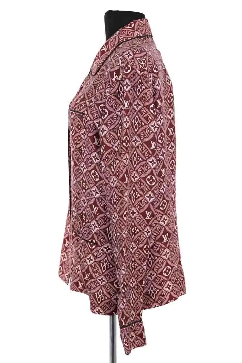 Chemise Louis Vuitton Bordeaux en Soie