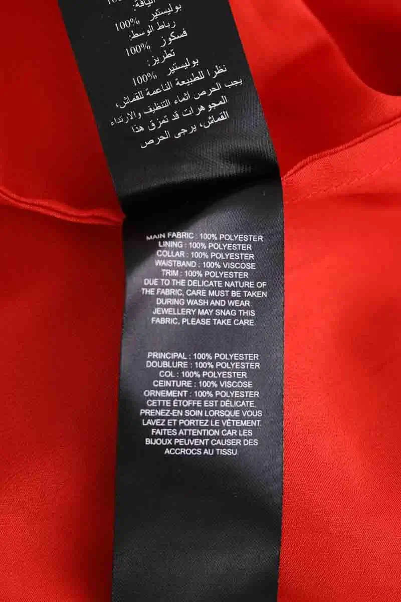 Robe Self-Portrait Rouge en Coton