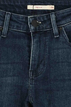 Jean slim Levi's 712 Bleu en Coton