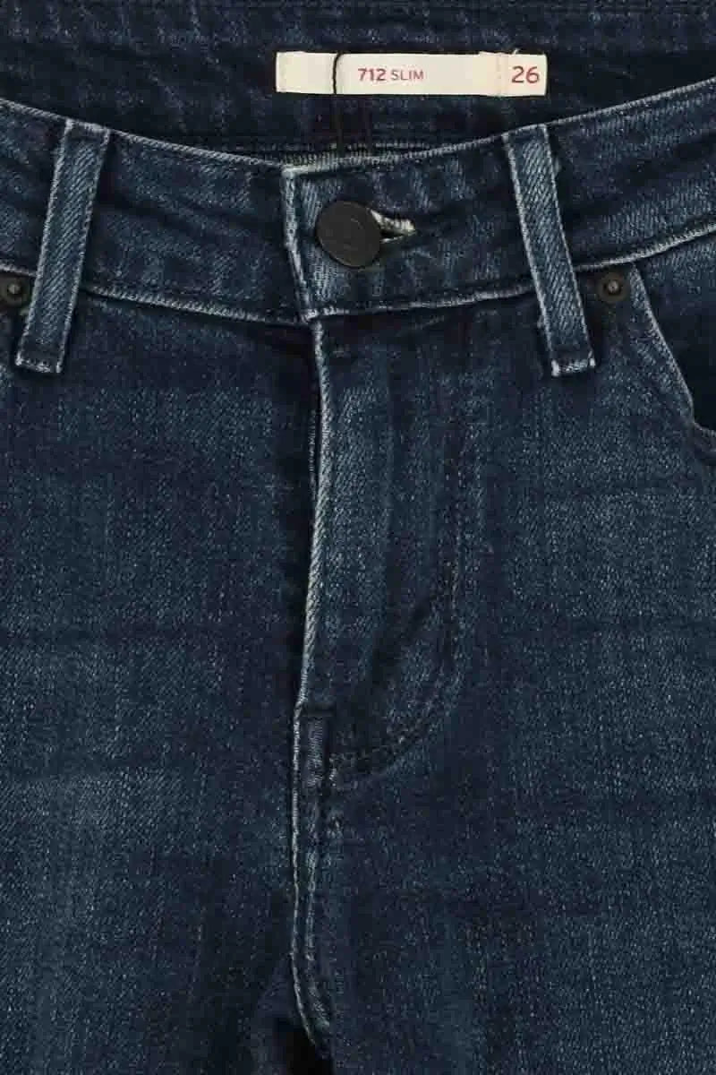 Jean slim Levi's 712 Bleu en Coton