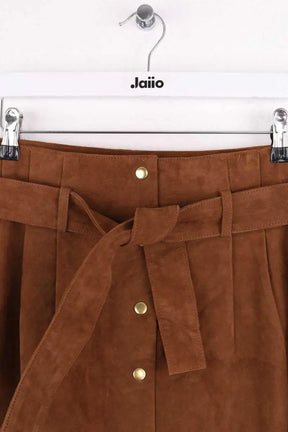 Jupe Sézane Camel en Cuir