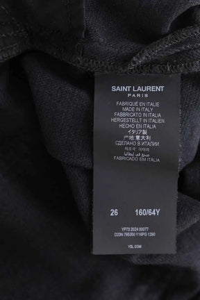 Jean droit Saint Laurent Noir en Coton