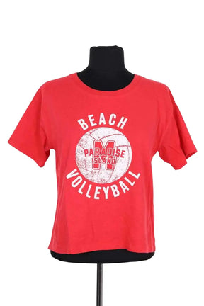 T-shirt Maje Rouge en Coton, taille S - Seconde Main