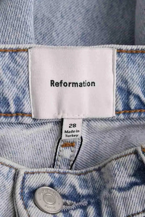 Jean large Reformation Bleu en Coton