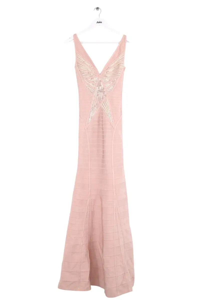 Robe Herve Leger Rose en Viscose, taille S - Seconde Main