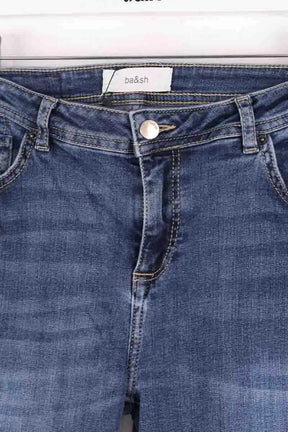 Jean slim Ba&Sh Bleu en Coton