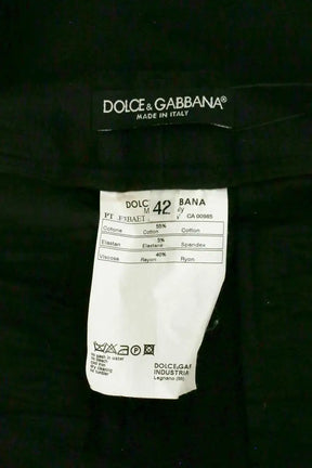 Pantalon droit Dolce & Gabbana Noir en Coton