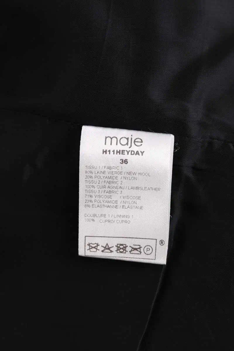 Veste Maje Noir en Laine