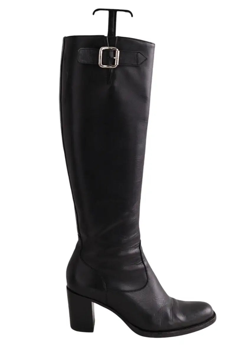 Bottes Free Lance Noir en Cuir, taille 36 - Seconde Main