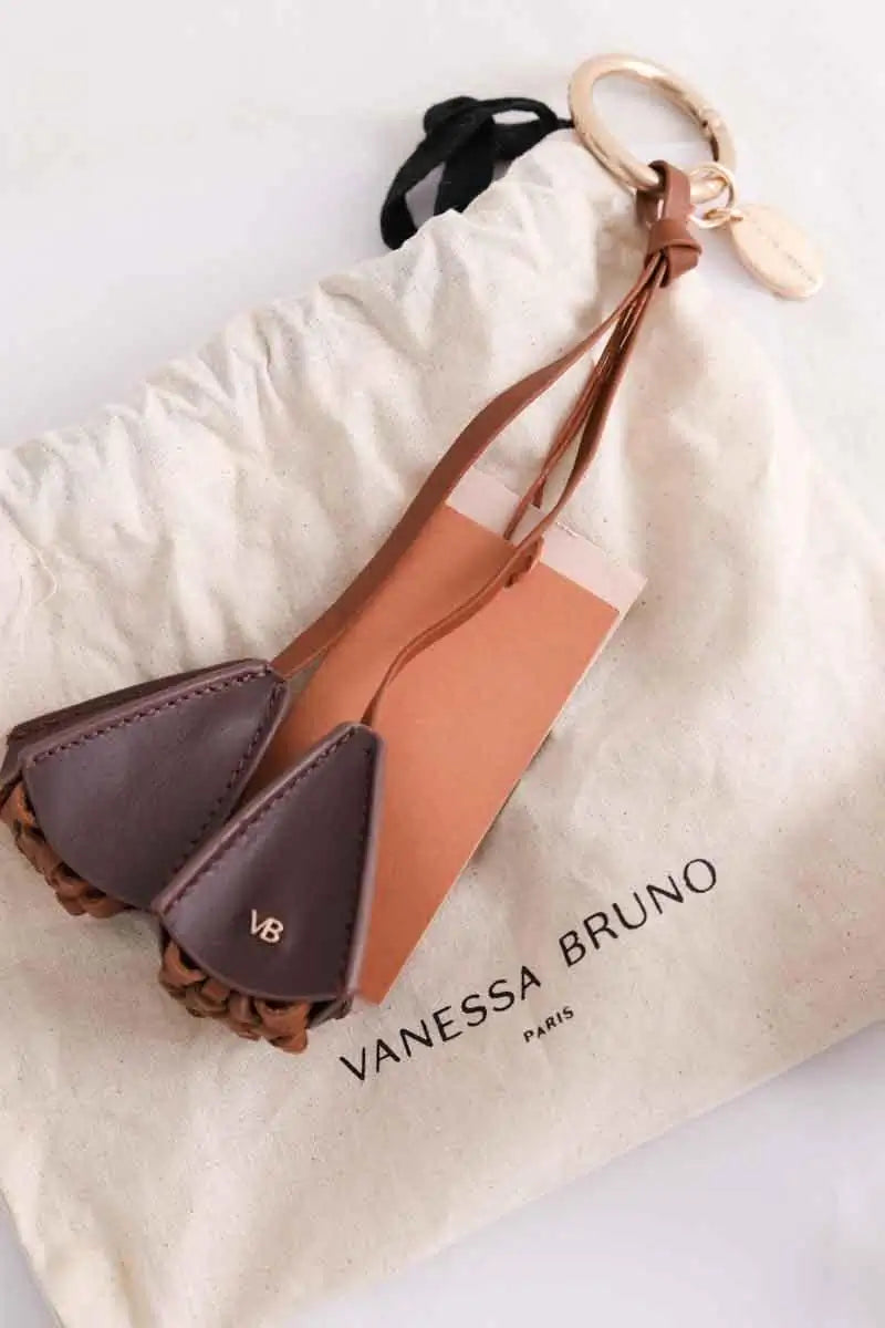 Porte-clé Vanessa Bruno Marron en Cuir