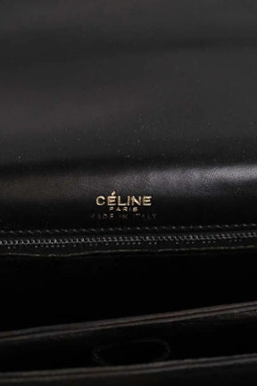Sac à bandoulière Celine Triomphe vintage Noir en Cuir