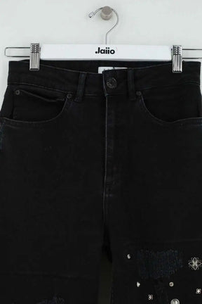 Jean droit Sandro Noir en Coton