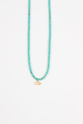 Collier Têtes Blondes  Bleu