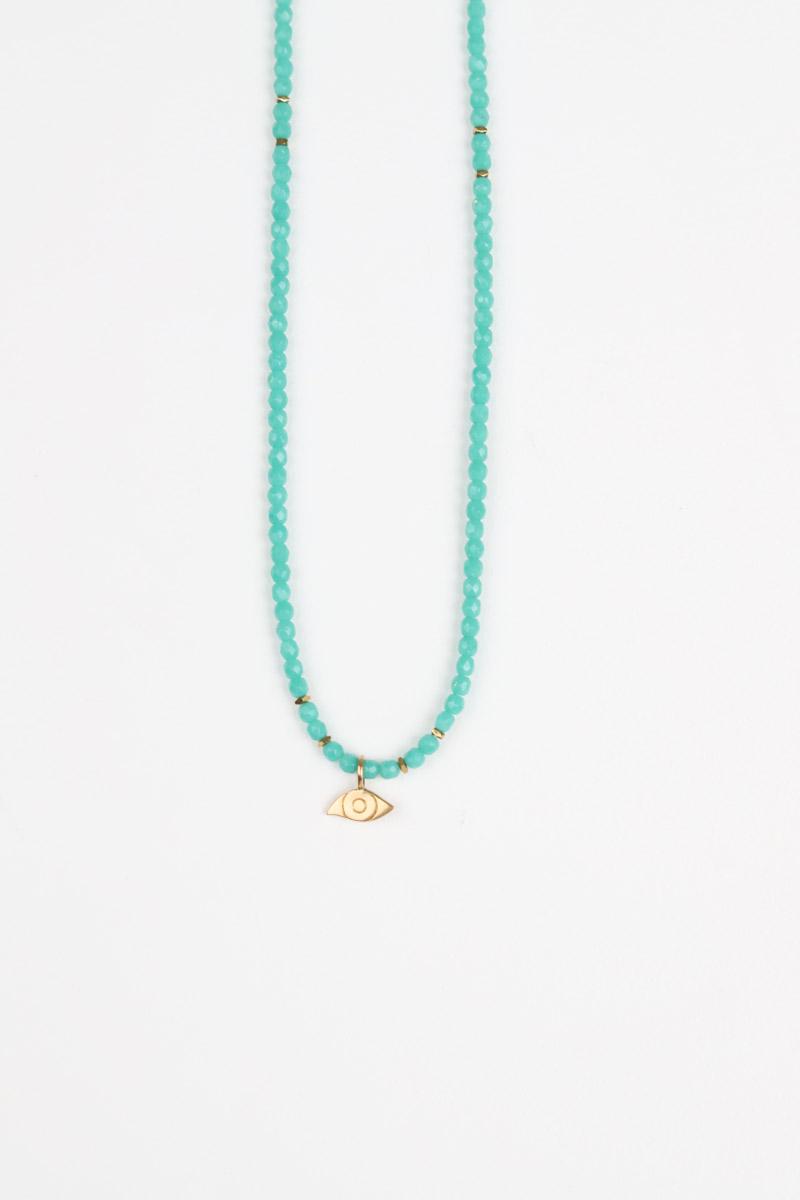 Collier Têtes Blondes  Bleu