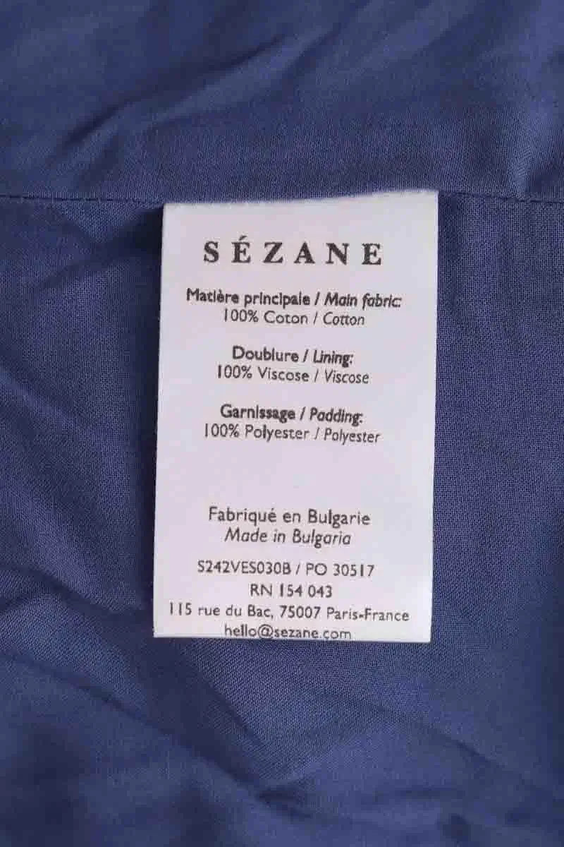 Veste Sézane Bleu en Coton