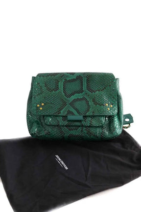 Sac à bandoulière Jérôme Dreyfuss Lulu Vert en Cuirs exotiques